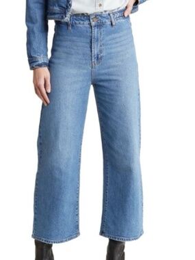 Habitual Braided High Waist Crop Wide Leg Jeans - Size 6/28